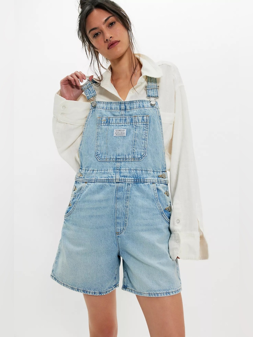 Levi Strauss & Co Short Overalls Women’s Size Medium Denim Pockets